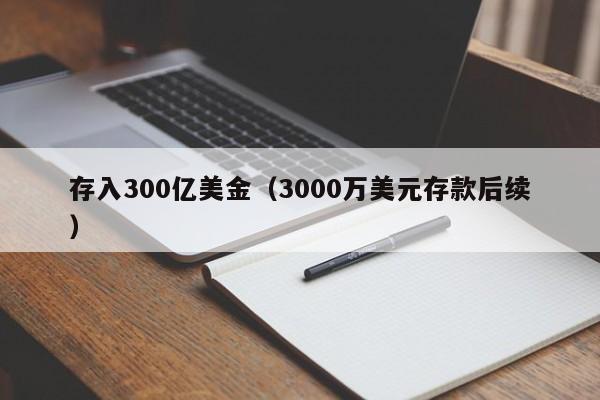 存入300亿美金（3000万美元存款后续）