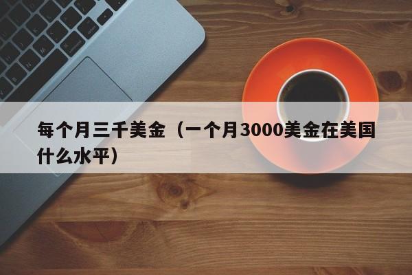 每个月三千美金（一个月3000美金在美国什么水平）