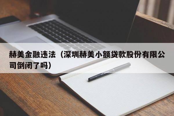 赫美金融违法（深圳赫美小额贷款股份有限公司倒闭了吗）
